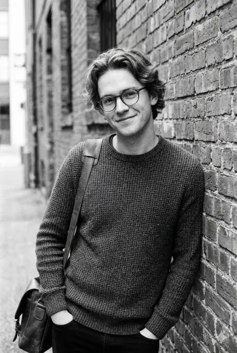 Vintage Intellectual Portrait in Alley