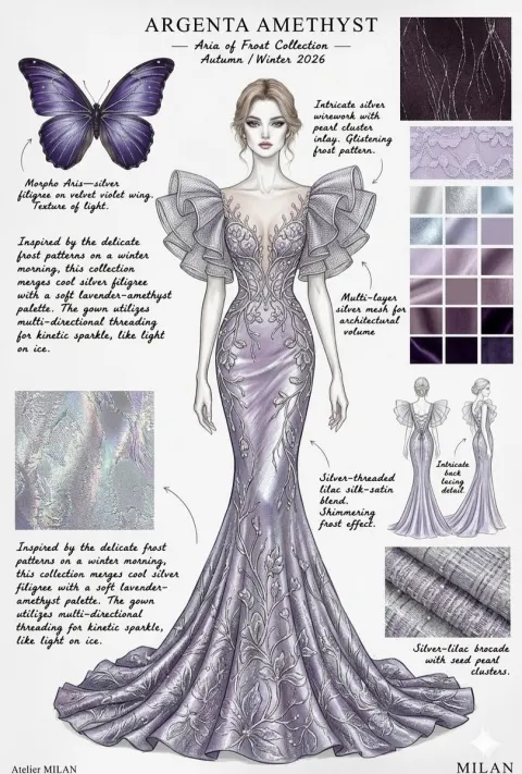 Butterfly Couture Gown Sketches