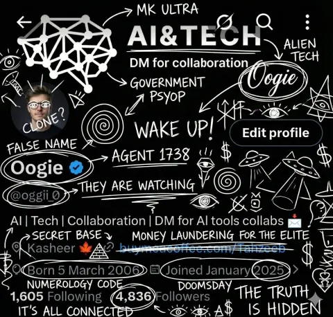 Insane Conspiracy Scribble Overlay Art