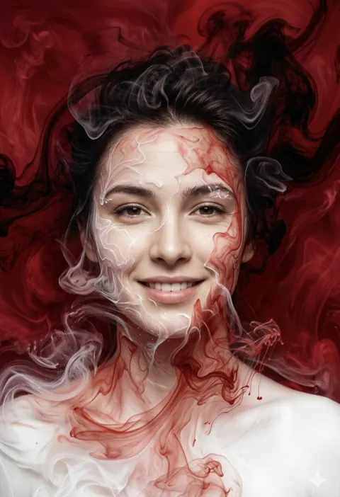 Crimson Ink Portrait