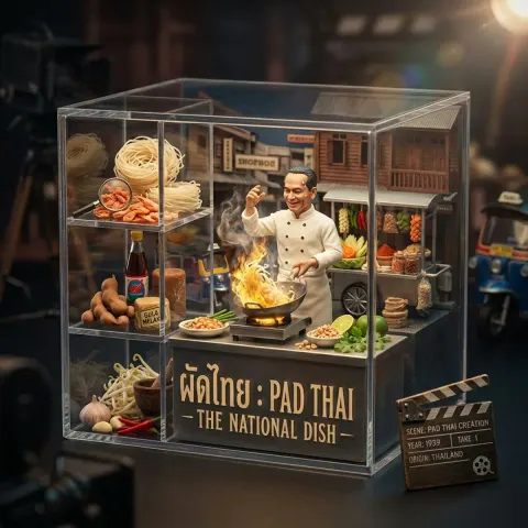 Cinematic Gourmet Acrylic Cube Diorama