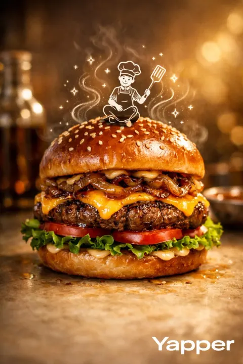 Luxury Gourmet Burger Ad