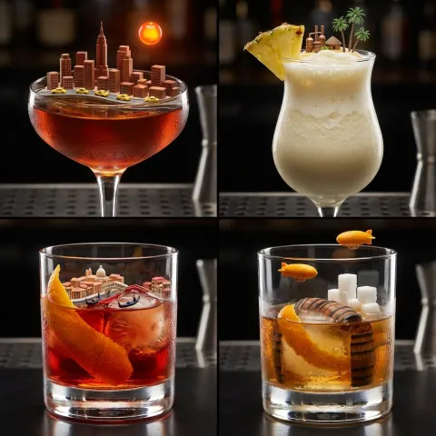 Cocktails as Tiny Living Cities