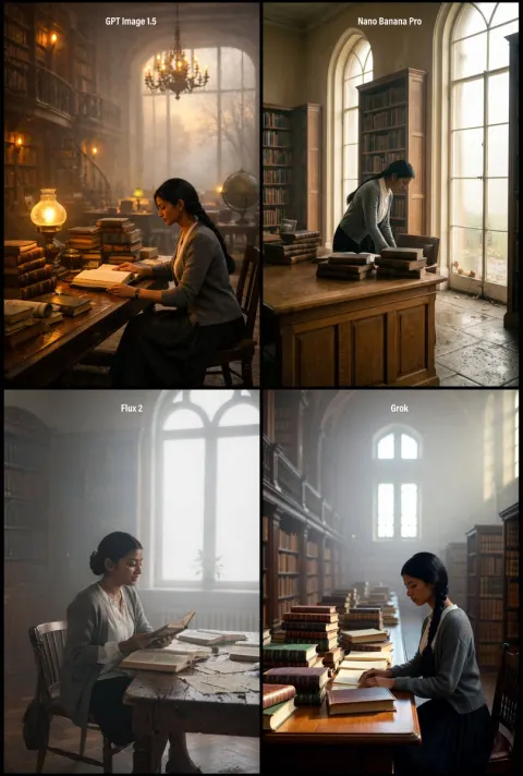 Foggy Autumn Dawn Grand Library