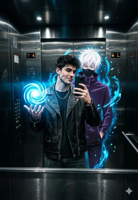 Anime Reality Mirror Selfie Fusion