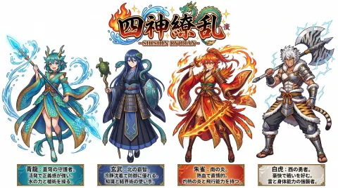 Four Mythical Beasts Revealed