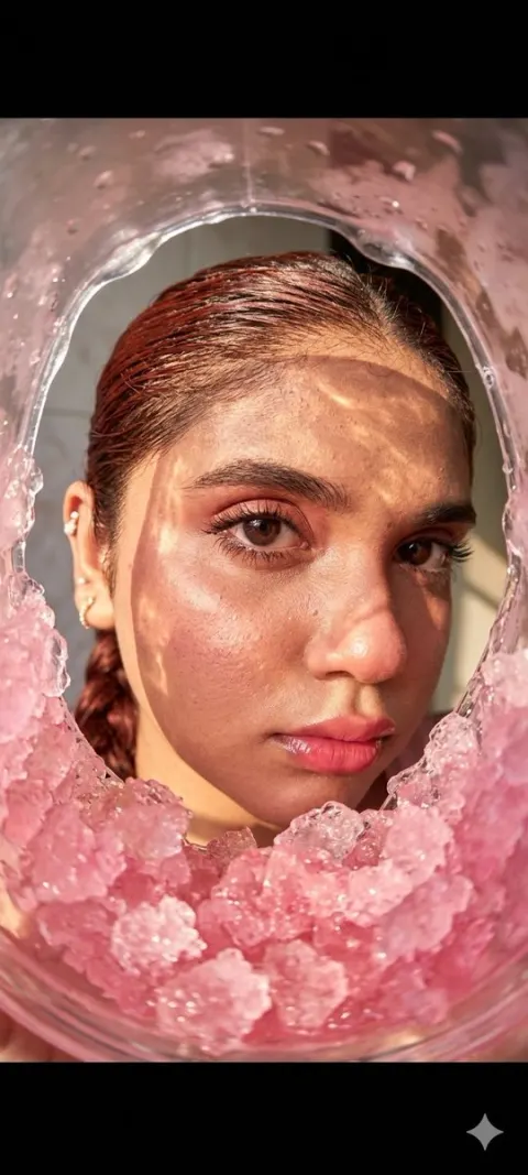 Fisheye Portrait Through Ice