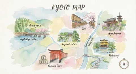 Watercolor City Travel Map Art