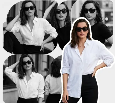 Modern Editorial Fashion Collage Poster