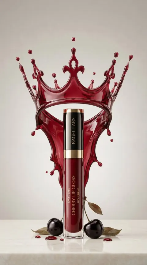 Luxury Cherry Lip Gloss Crown Splash