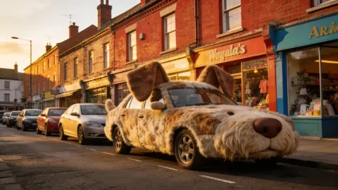 Dog-Fur Car Spotted Downtown