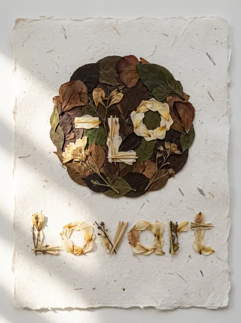 Pressed Flower Logo Art
