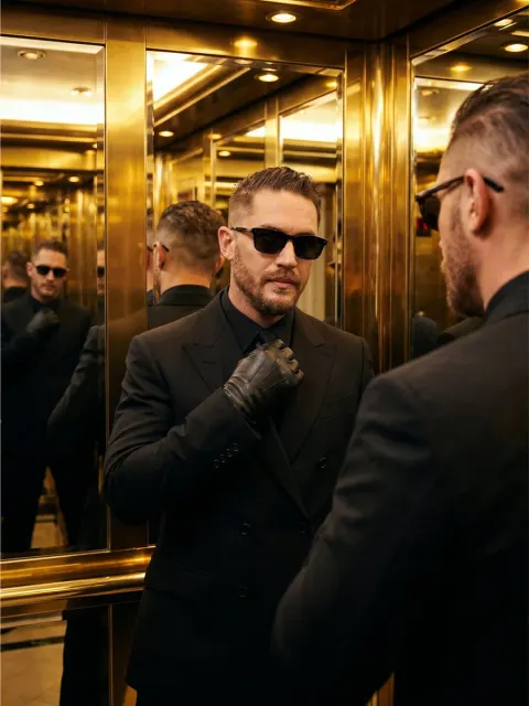 Luxury Elevator Gentleman Portrait