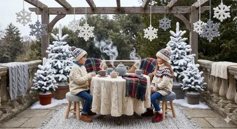 Knitted Winter Terrace Wonderland