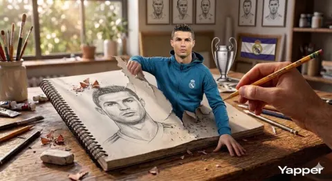 Messi Ronaldo Emerge From Sketchbook