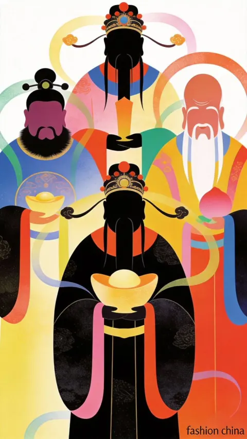 God of Wealth Minimalist Poster