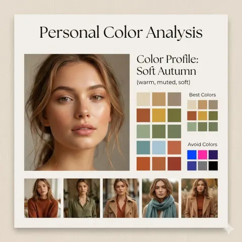 Minimalist Personal Color Analysis Board
