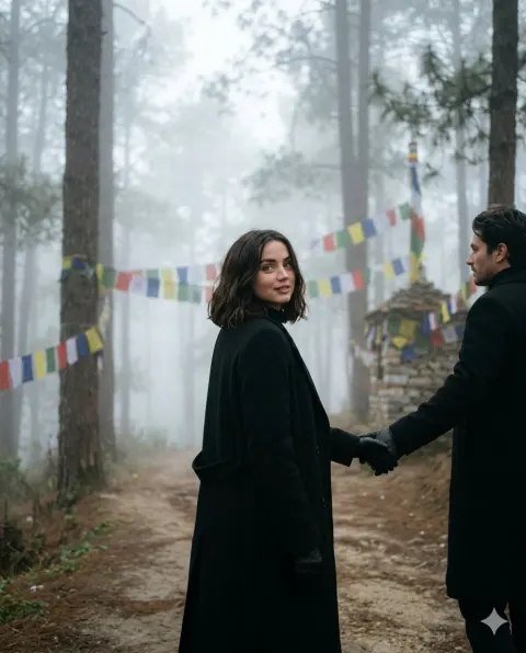 Misty Forest Couple Portrait