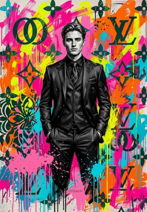 Luxury Street Graffiti Portrait