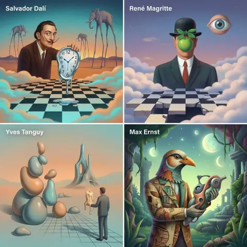 Surreal Dreamscape Art Grid