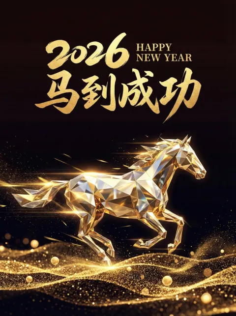 Golden Horse New Year Poster