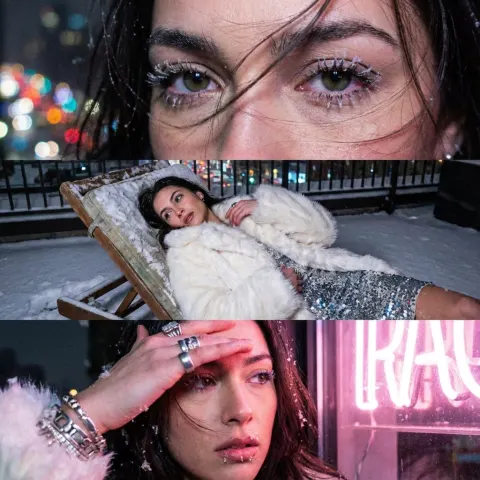 Neon Snow Girl Retro Y2K Vibe