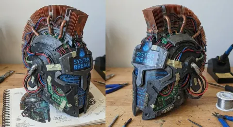 3D Printed Netrunner Helmet