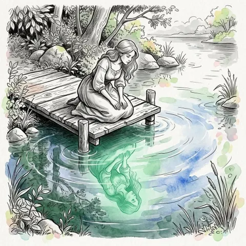 Whimsical Water Reflection