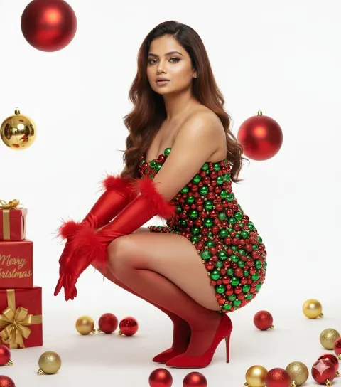 Stunning Christmas Photo With Fireplace