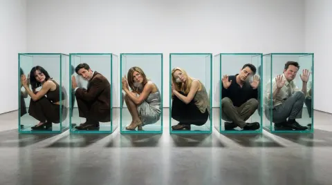 Characters Boxed In Glass