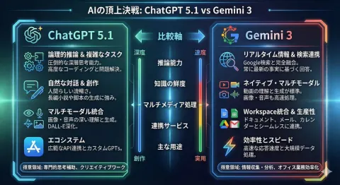 ChatGPT 5.1 vs Gemini 3 Infographic