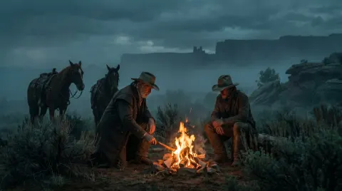 Cowboys by the Campfire