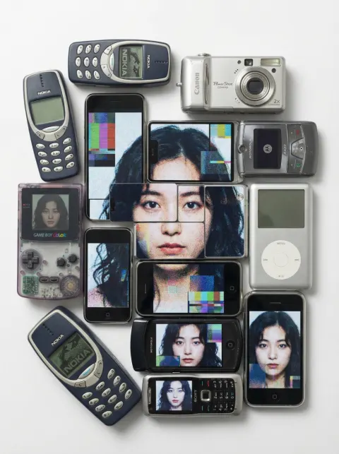 Vintage Electronics Mosaic Portrait