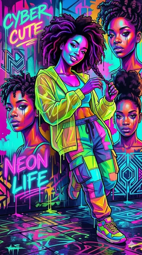 Neon Cyberwave Street Vibes