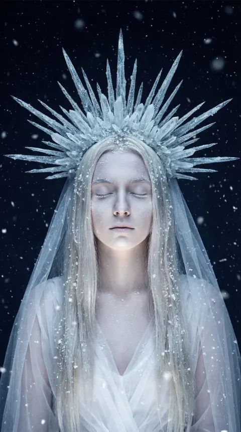 Ethereal Winter Goddess Portrait