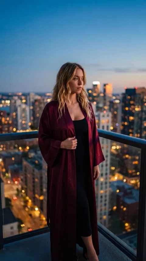 City Dusk Kimono Elegance