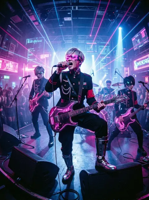 Cyberpunk Band Ignites Shibuya Night