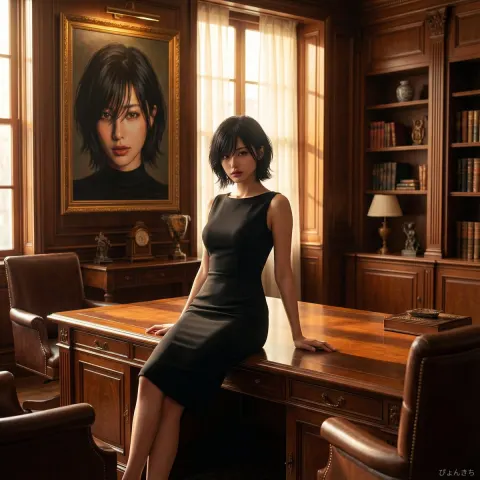 Luxury Office Fashion Editorial Portrait