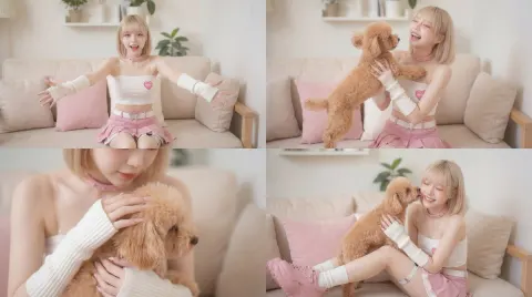 Cuddly Toy Poodle Love Moment