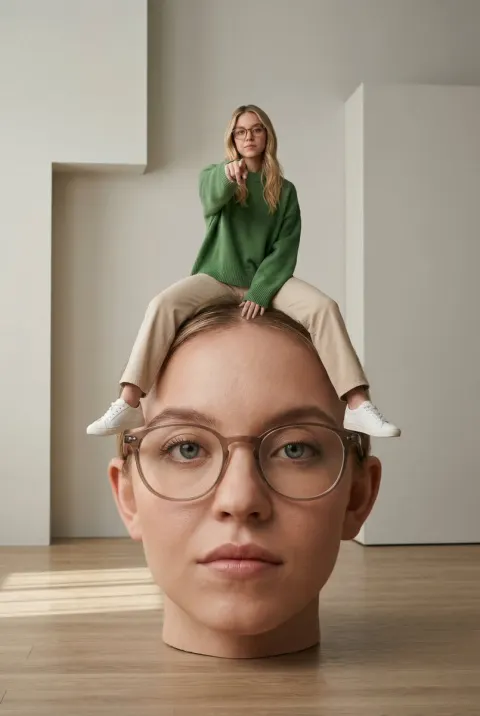 Surreal Human Head Seat Illusion