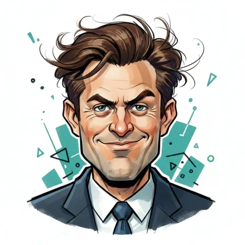 Confident Caricature Portrait Art