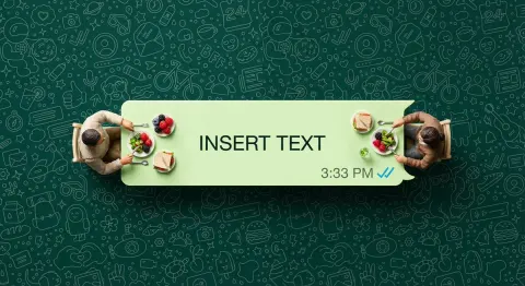 WhatsApp Bubble Dining Table Macro