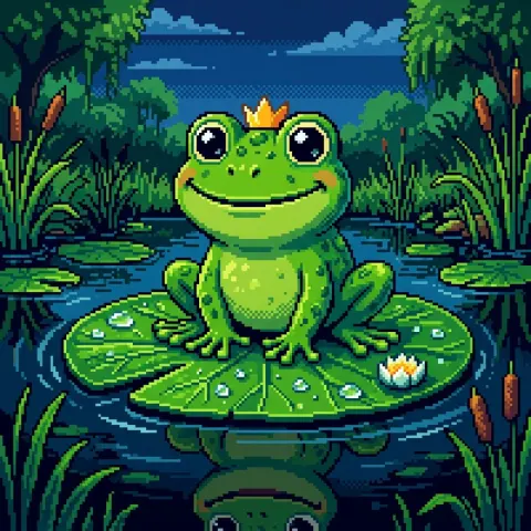 Cartoon Animal Pixelated Image