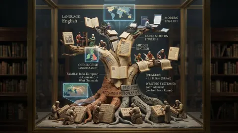 Language Family Tree Evolution
