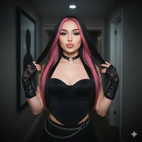 Y2K Influencer Flash Photo