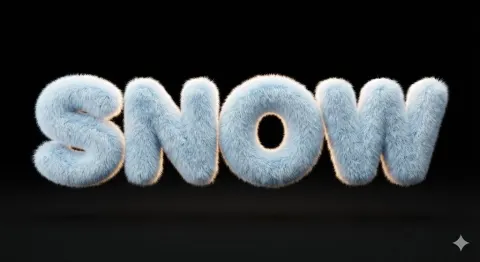 Hyper-Realistic 3D Fluffy Brand Logo