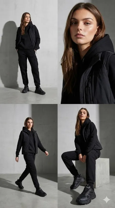 Premium Streetwear Four-Panel Ad