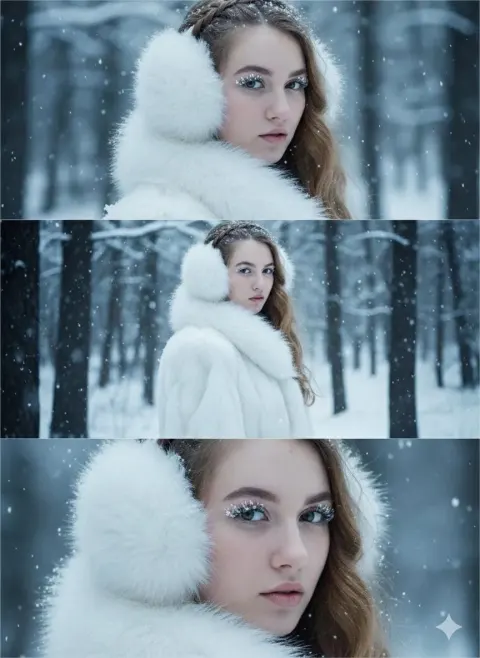Snowy Forest Fashion Shoot