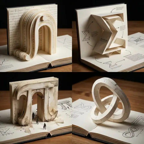 Pop-Up Mathematical Paper Symbols