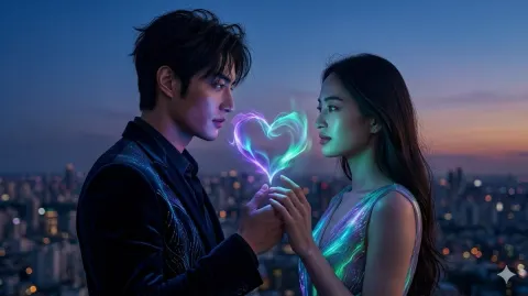 Lovers Aurora Heart